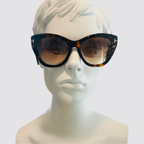 TOM FORD Cara 56MM Gradiant Lens UV Protection Square Sunglasses Brown New - Picture 6 of 13